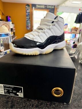 Jordan Kids Black and White Retro Basketball Sneakers